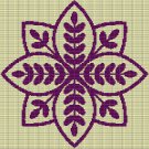 PURPLE MOSIAC TAPESTRY STYLE CROCHET AFGHAN PATTERN GRAPH