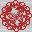 RED BUTTERFLY CAMEO CROCHET AFGHAN PATTERN GRAPH
