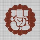 GANESHA SYMBOL CROCHET AFGHAN PATTERN GRAPH