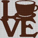 LOVE COFFEE CROCHET AFGHAN PATTERN GRAPH2