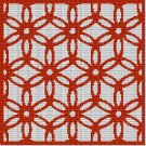 RED FLOWER MOSAIC TAPESTRY STYLE CROCHET AFGHAN PATTERN GRAPH