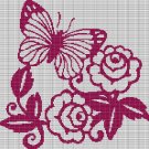 ROSES AND BUTTERFLY CROCHET AFGHAN PATTERN GRAPH