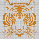 TIGER HEAD-ORANGE-CROCHET AFGHAN PATTERN GRAPH