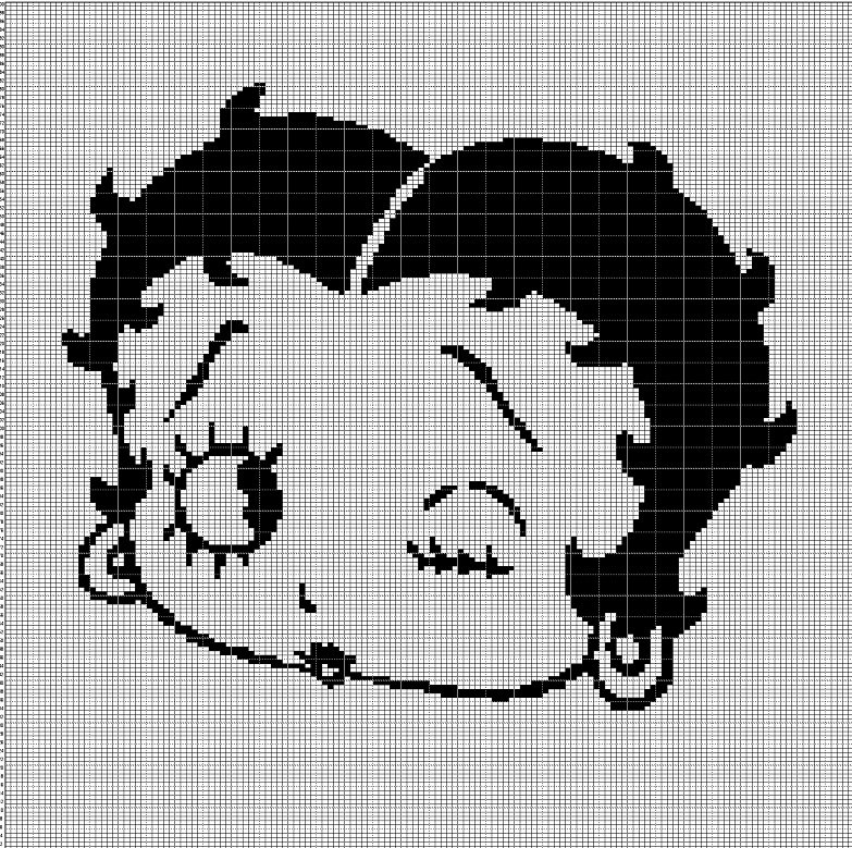 BETTY BOOP FACE CROCHET AFGHAN PATTERN GRAPH