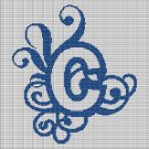 MONOGRAM "C" CROCHET AFGHAN PATTERN GRAPH