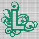 MONOGRAM "L" CROCHET AFGHAN PATTERN GRAPH