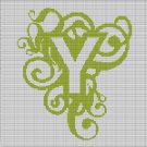 MONOGRAM "Y" CROCHET AFGHAN PATTERN GRAPH