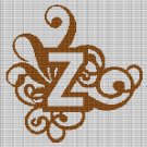 MONOGRAM "Z" CROCHET AFGHAN PATTERN GRAPH