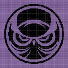 PURPLE OWL LOGO CROCHET AFGHAN PATTERN GRAPH