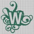 MONOGRAM "W" CROCHET AFGHAN PATTERN GRAPH