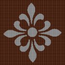 BROWN-GRAY MOTIF CROCHET AFGHAN PATTERN GRAPH