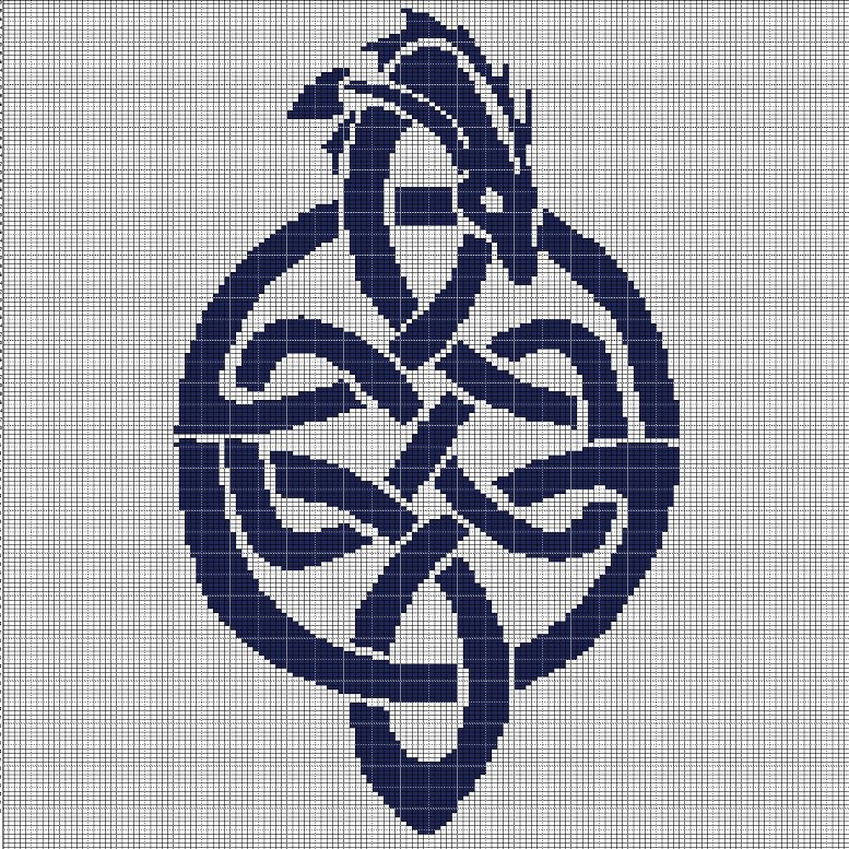 CELTIC DRAGON CROCHET AFGHAN PATTERN GRAPH