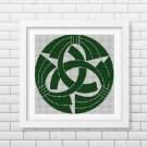 Celtic knot silhouette cross stitch pattern in pdf