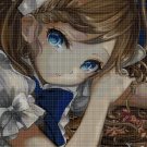 Alice face anime cross stitch pattern in pdf DMC