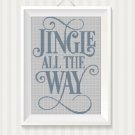 Jingle all... text silhouette cross stitch pattern in pdf