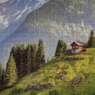 Alps Landscape cross stitch pattern in pdf DMC