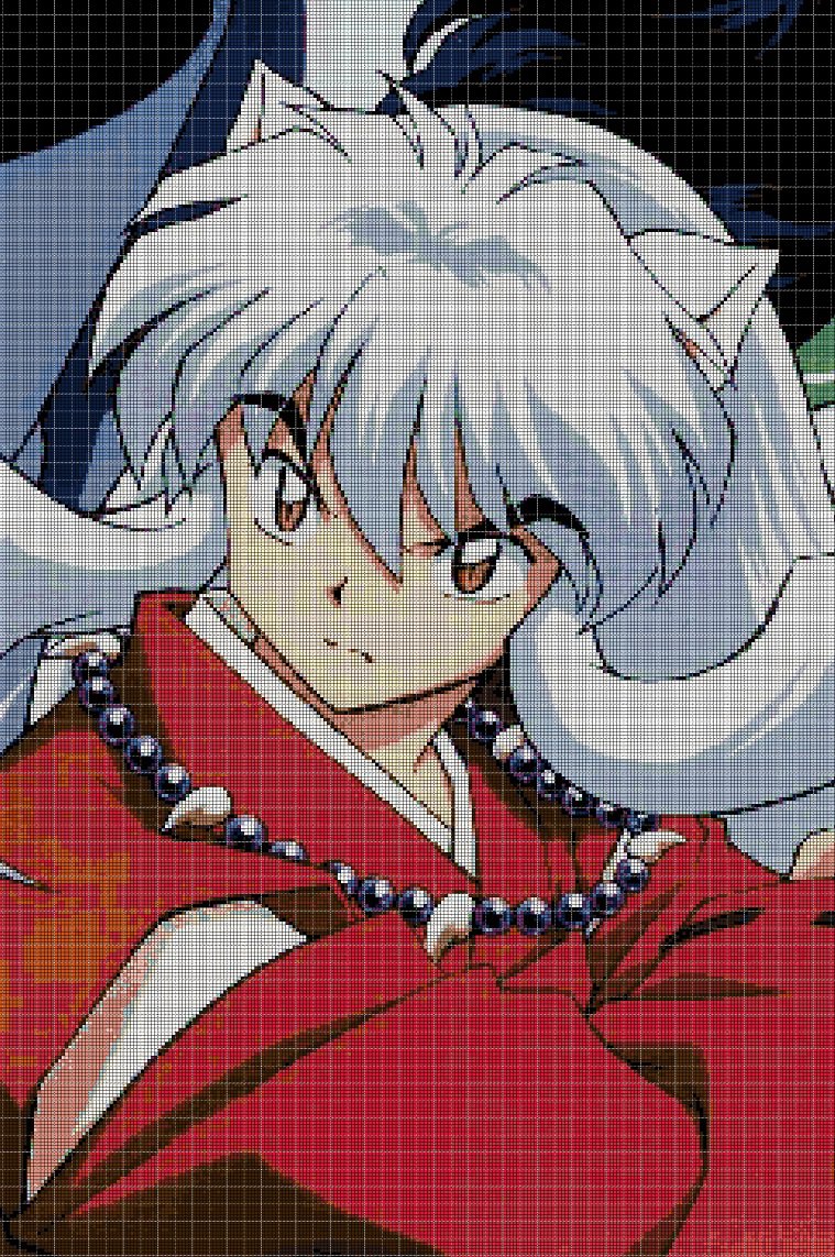 Inuyasha5 cross stitch pattern in pdf DMC
