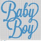 BABY BOY TEXT CROCHET AFGHAN PATTERN GRAPH