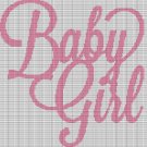 BABY GIRL TEXT CROCHET AFGHAN PATTERN GRAPH