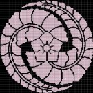 BLACK-PINK FLOWER CROCHET AFGHAN PATTERN GRAPH