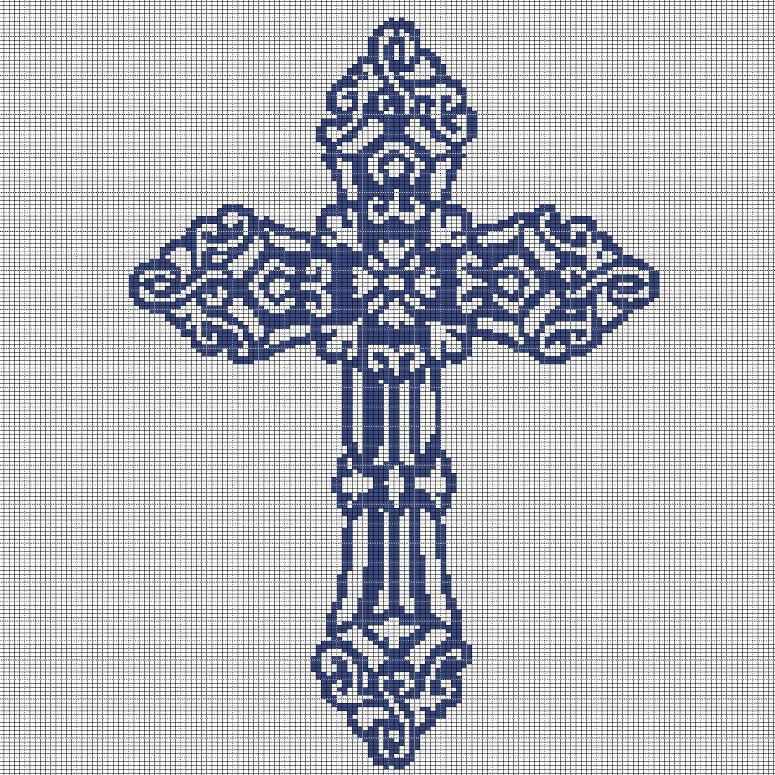 CROSS CROCHET AFGHAN PATTERN GRAPH