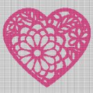 FLOWER HEART CROCHET AFGHAN PATTERN GRAPH