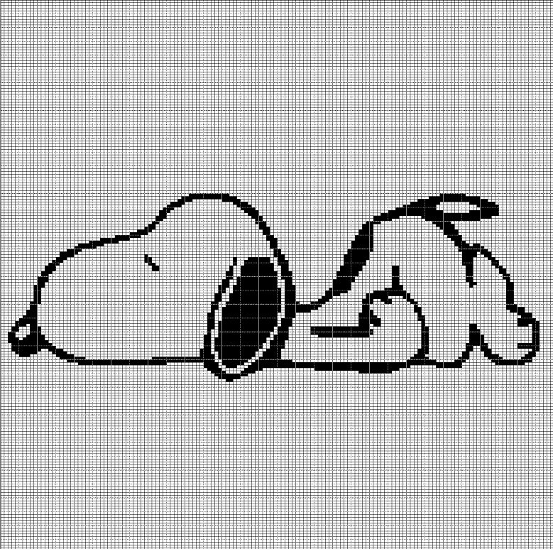 SLEEPING SNOOPY CROCHET AFGHAN PATTERN GRAPH