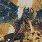 Firecracker dragon cross stitch pattern in pdf DMC