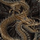 Golden dragon cross stitch pattern in pdf DMC