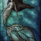 Mermaid Tiffany cross stitch pattern in pdf DMC