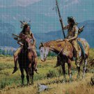 Native American Warriors cross stitch pattern in pdf DMC