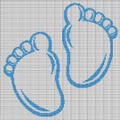 BABY FEET CROCHET AFGHAN PATTERN GRAPH
