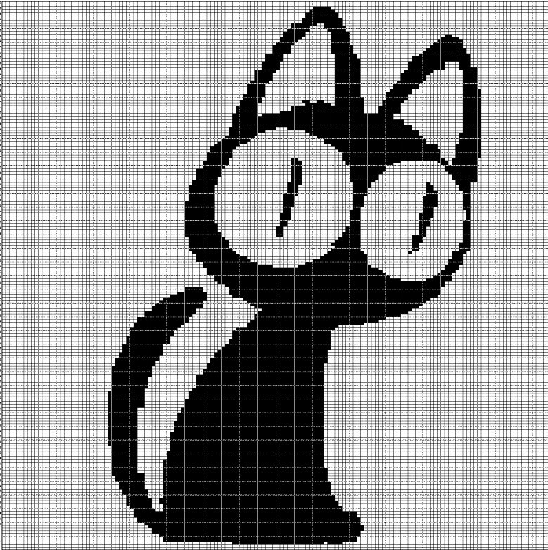 BLACK CAT CROCHET AFGHAN PATTERN GRAPH