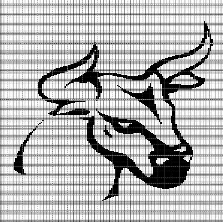 BULL HEAD CROCHET AFGHAN PATTERN GRAPH
