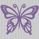 BUTTERFLY-PURPLE-CROCHET AFGHAN PATTERN GRAPH