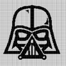 DART VADER FACE CROCHET AFGHAN PATTERN GRAPH