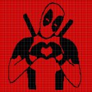 DEADPOOL LOVE CROCHET AFGHAN PATTERN GRAPH