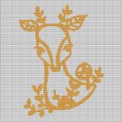DEER WITH FLOWER CROCHET AFGHAN PATTERN GRAPH