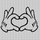 MICKEY HEART CROCHET AFGHAN PATTERN GRAPH