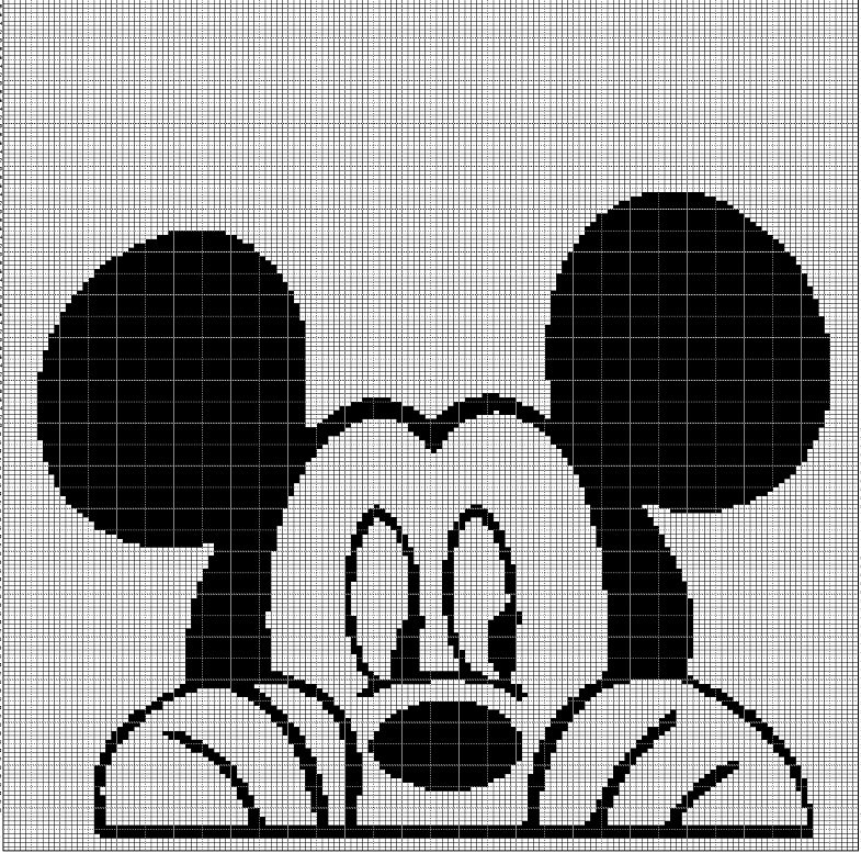 MICKEY MOUSE HEAD CROCHET AFGHAN PATTERN GRAPH