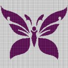 PLUM PURPLE BUTTERFLY CROCHET AFGHAN PATTERN GRAPH