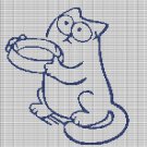 SIMON'S CAT BLUE CROCHET AFGHAN PATTERN GRAPH
