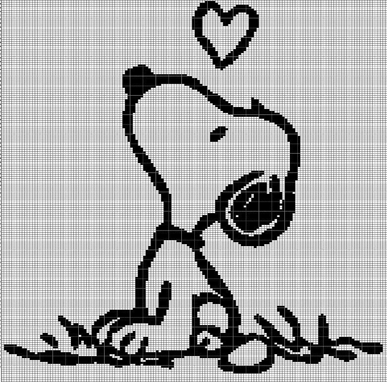 SNOOPY CROCHET AFGHAN PATTERN GRAPH