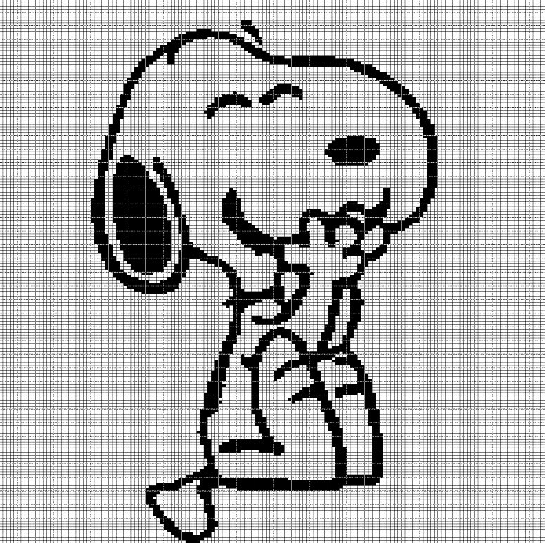SNOOPY 2 CROCHET AFGHAN PATTERN GRAPH