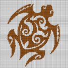 TRIBAL TURTLE BROWN CROCHET AFGHAN PATTERN GRAPH