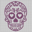 VIOLET SUGAR SKULL CROCHET AFGHAN PATTERN GRAPH