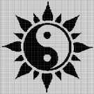 YIN-YANG SUN CROCHET AFGHAN PATTERN GRAPH