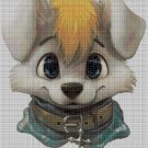 Little dog head cross stitch pattern in pdf DMC