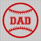 BASEBALL DAD CROCHET AFGHAN PATTERN GRAPH