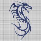 BLUE TATTOO DRAGON CROCHET AFGHAN PATTERN GRAPH